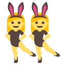 woman with bunny ears